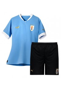 Uruguay Babyklær Hjemme Fotballdrakt til barn VM 2022 Korte ermer (+ Korte bukser)